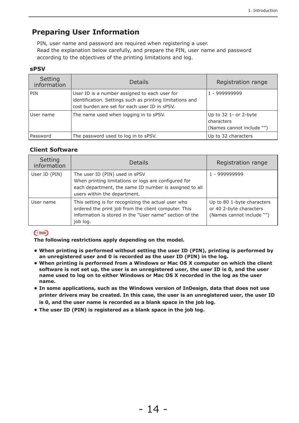 Preparing user information | Oki MC363dn User Manual | Page 14 / 257