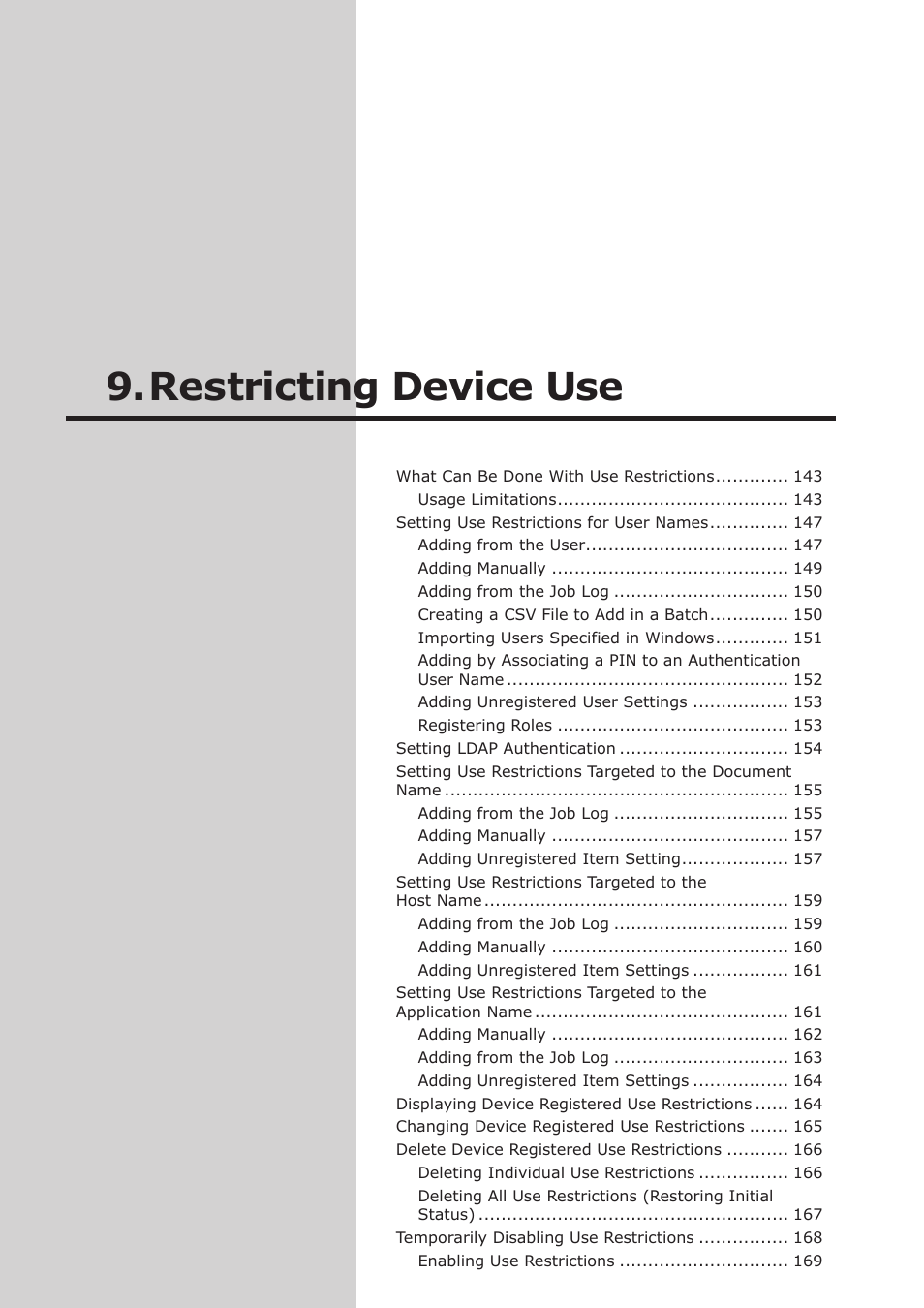 Restricting device use | Oki MC363dn User Manual | Page 142 / 257