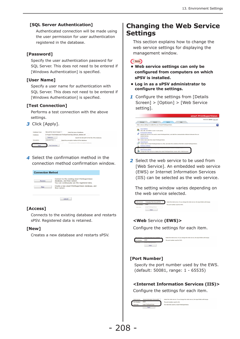 Changing the web service settings | Oki MC363dn User Manual | Page 208 / 257