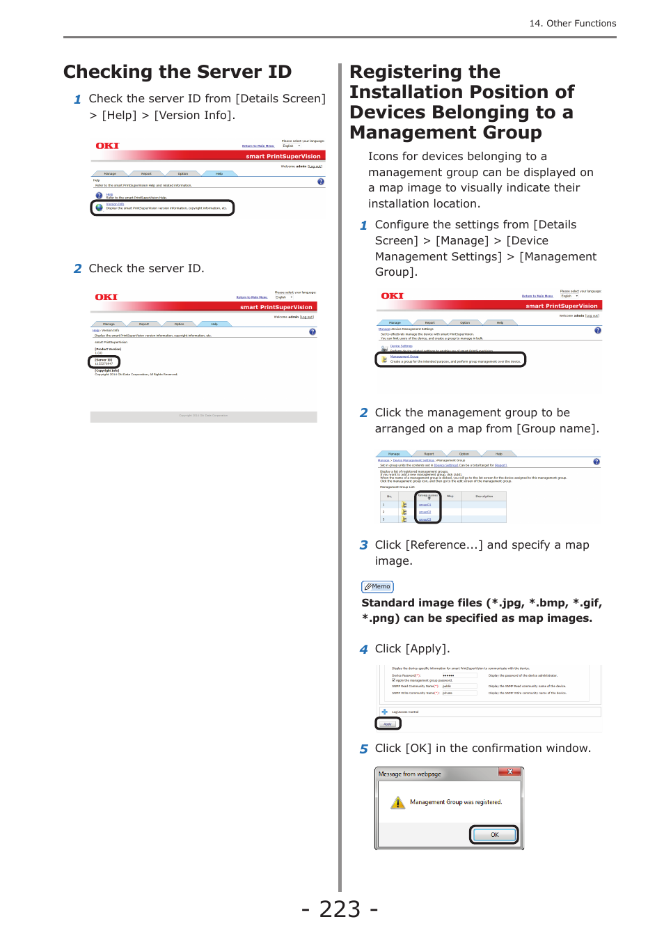 Checking the server id | Oki MC363dn User Manual | Page 223 / 257