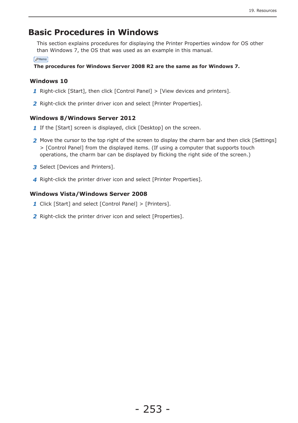 Basic procedures in windows | Oki MC363dn User Manual | Page 253 / 257