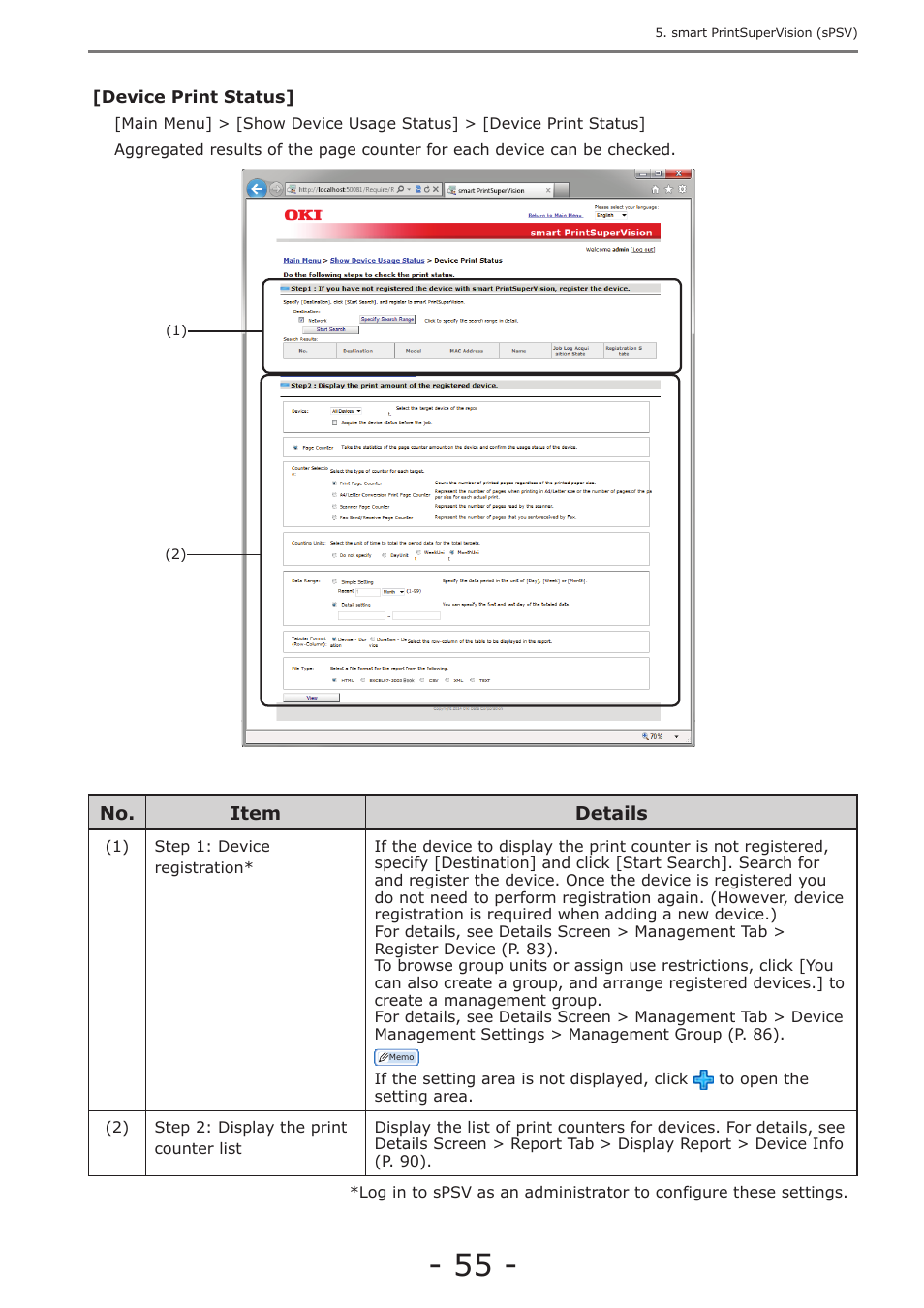 P. 55 | Oki MC363dn User Manual | Page 55 / 257