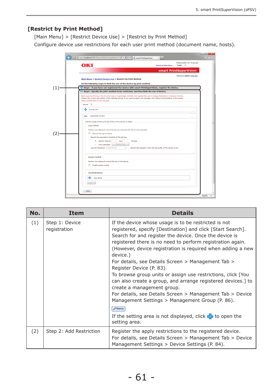 Oki MC363dn User Manual | Page 61 / 257