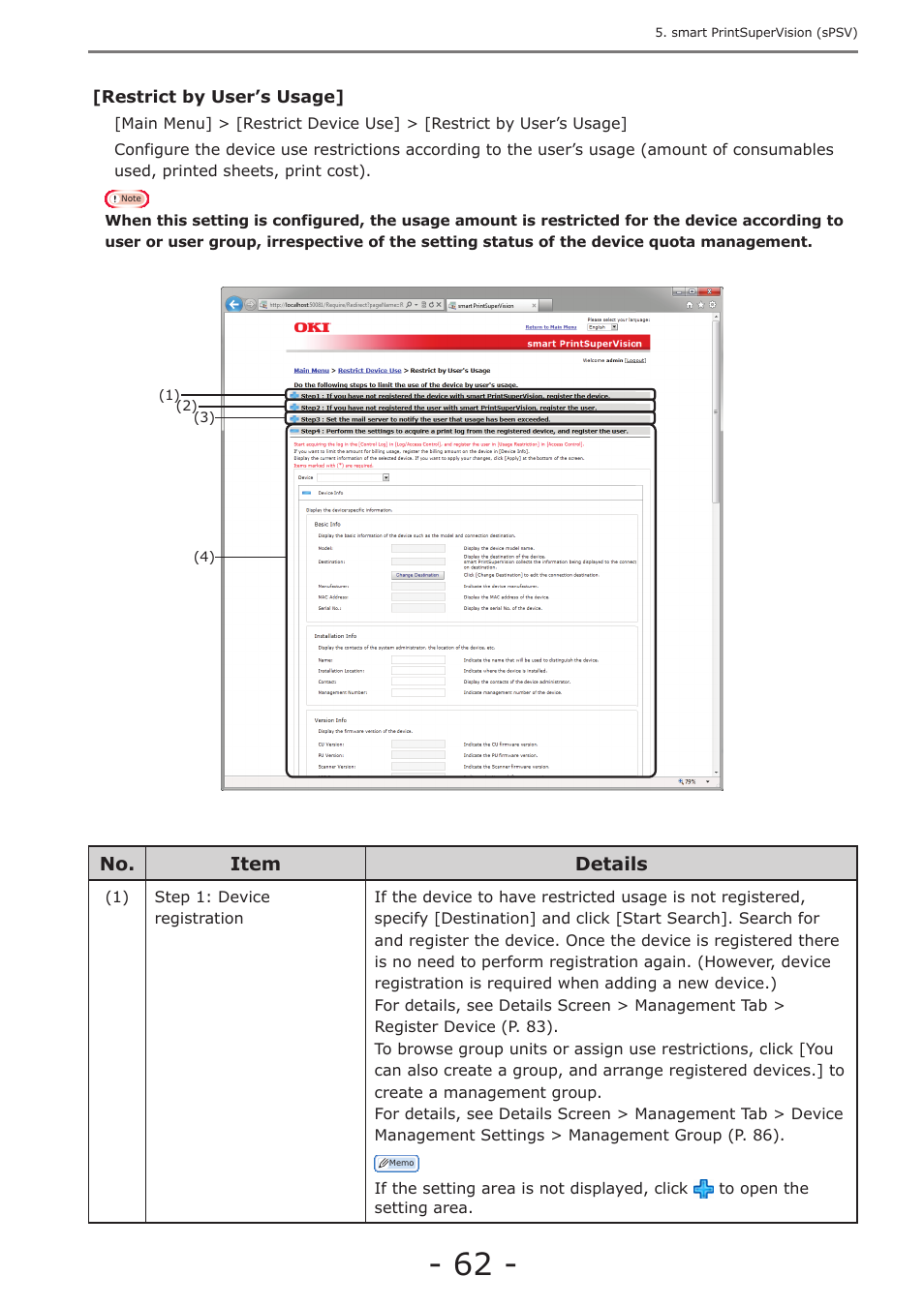 Oki MC363dn User Manual | Page 62 / 257