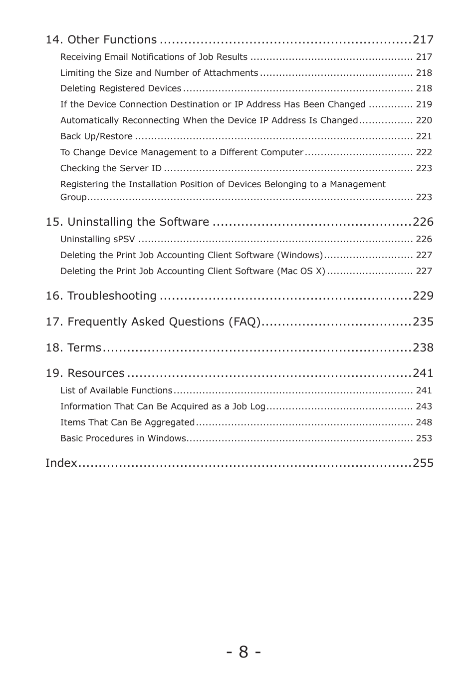 Oki MC363dn User Manual | Page 8 / 257