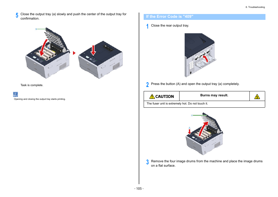 If the error code is "409 | Oki C532dn User Manual | Page 105 / 131