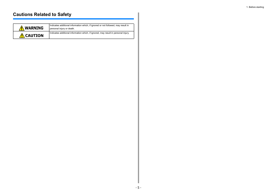 Cautions related to safety | Oki C532dn User Manual | Page 5 / 131