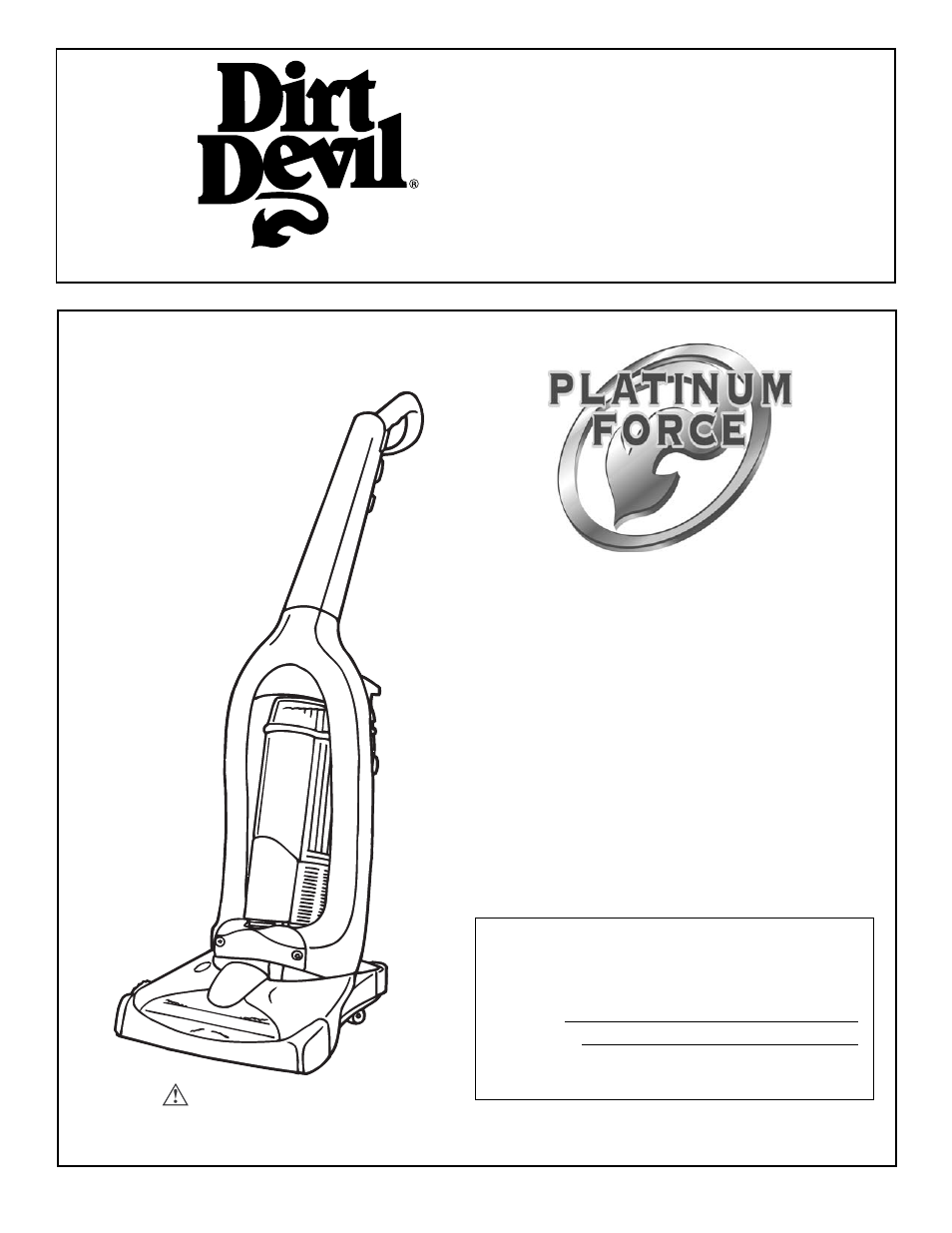 Dirt Devil Upright Bagless Vacuum Cleaner User Manual | 8 pages