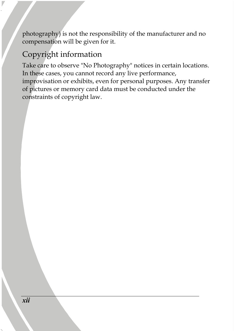 Copyright information | PRAKTICA DPIX5000WP HD-DV Camera User Manual | Page 14 / 78