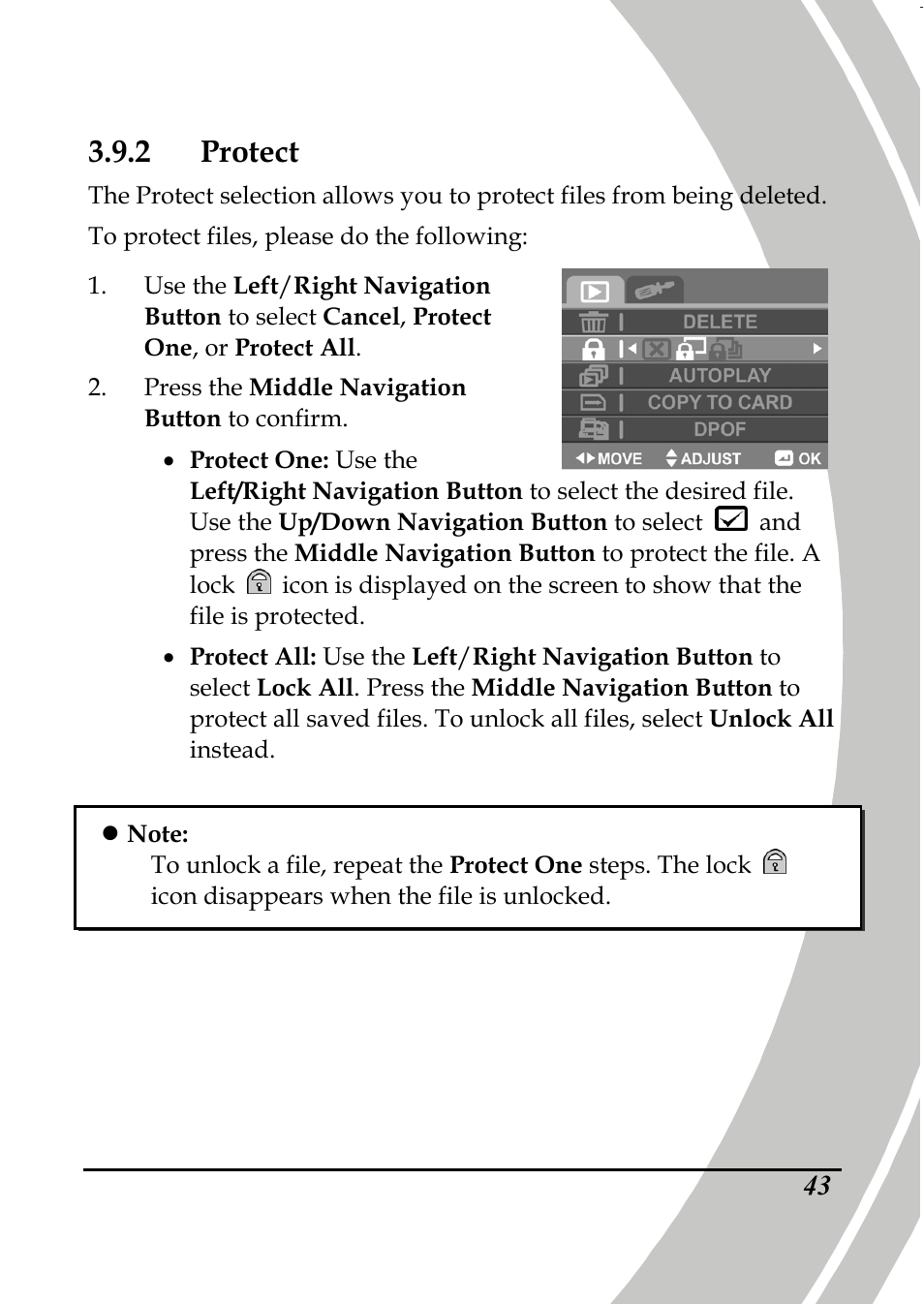 2 protect | PRAKTICA DPIX5000WP HD-DV Camera User Manual | Page 57 / 78