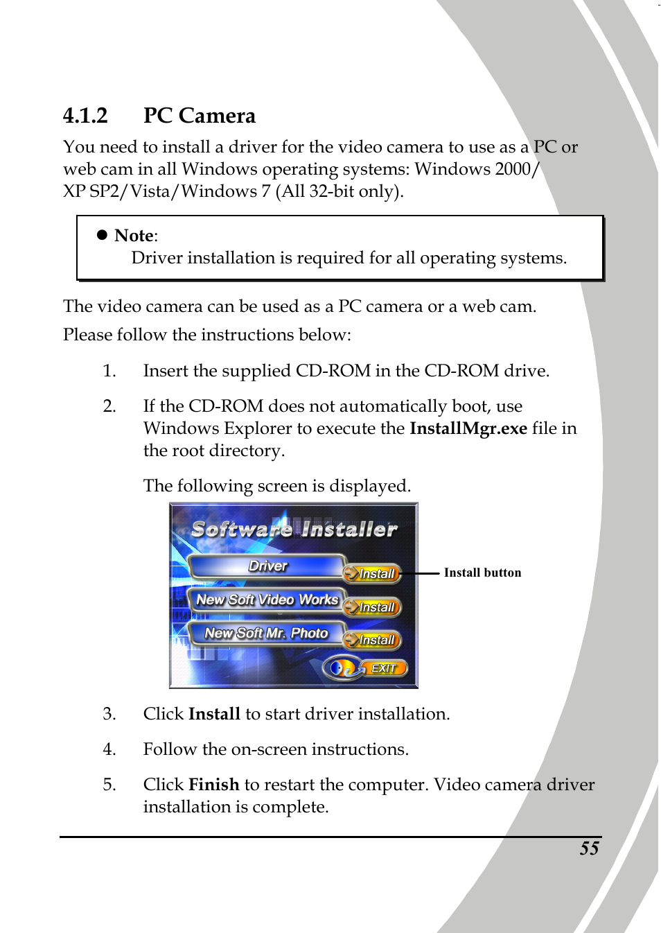 2 pc camera | PRAKTICA DPIX5000WP HD-DV Camera User Manual | Page 69 / 78