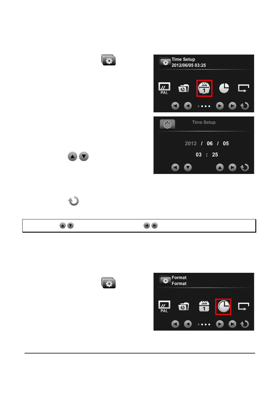 3 time setup, 4 format | PRAKTICA DVC5.10 User Manual | Page 56 / 73