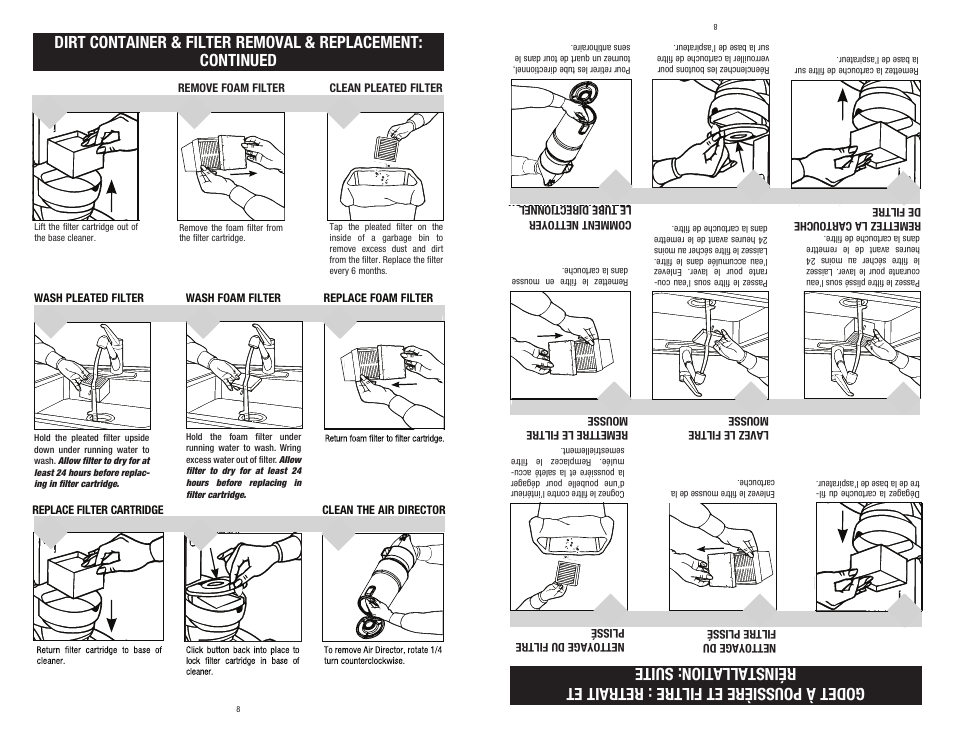 Dirt Devil 960-009-627 User Manual | Page 8 / 17