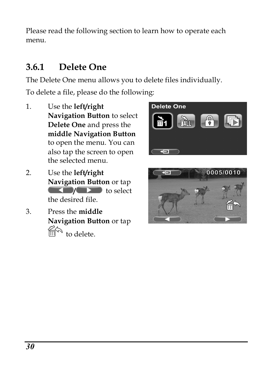 1 delete one | PRAKTICA DVC5.6 User Manual | Page 39 / 65