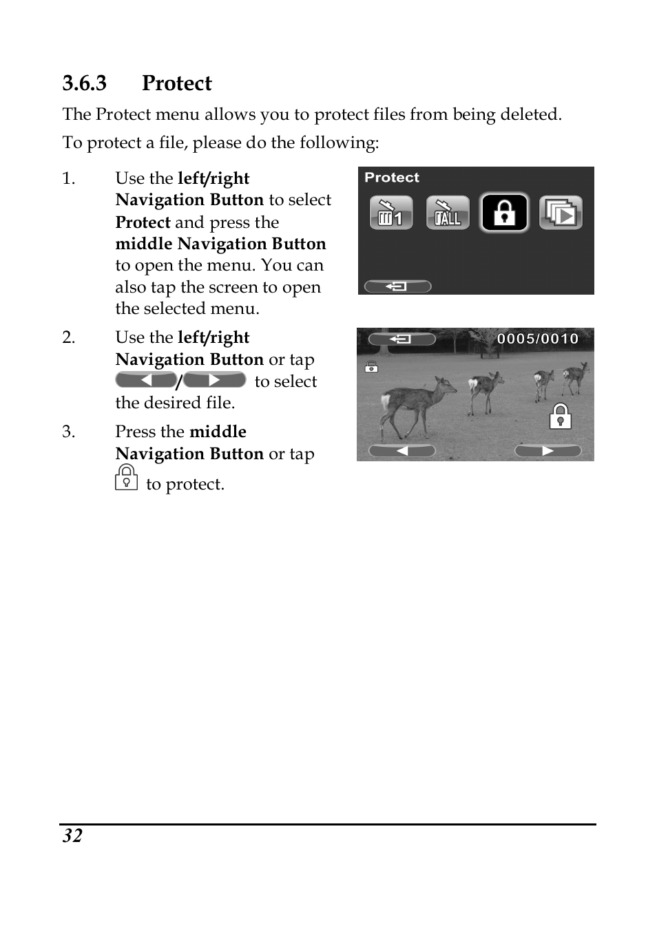 3 protect | PRAKTICA DVC5.6 User Manual | Page 41 / 65