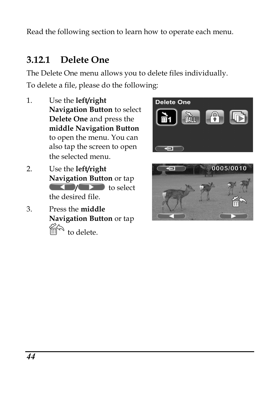 1 delete one | PRAKTICA DVC5.6 User Manual | Page 53 / 65