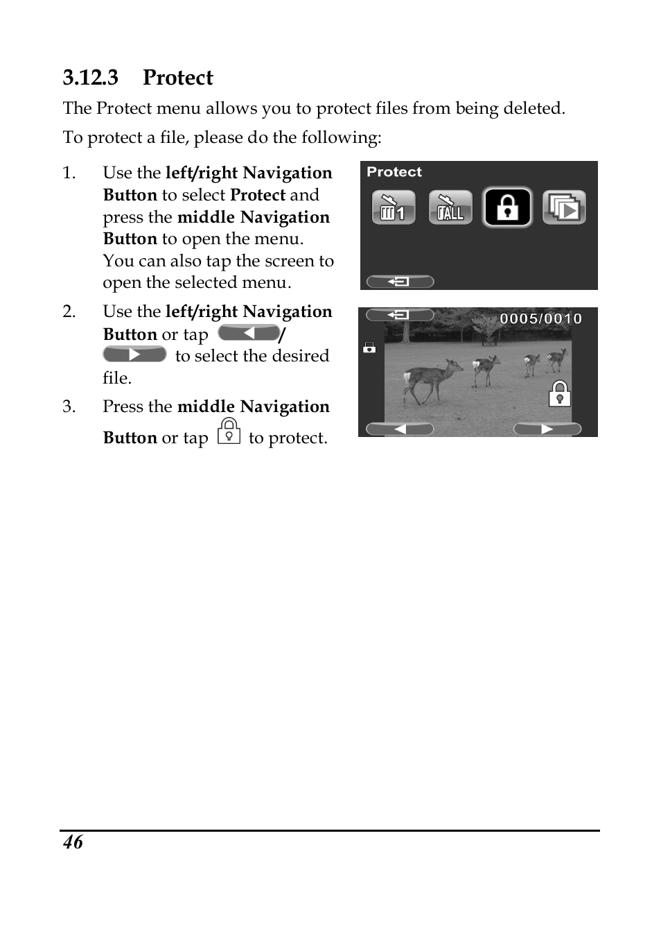 3 protect | PRAKTICA DVC5.6 User Manual | Page 55 / 65