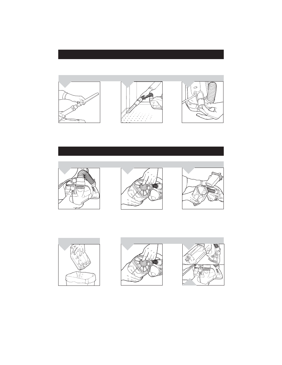 Uso de los accesorios (continuación), Recipiente de polvo y filtro: retiro y reemplazo | Dirt Devil Hand Vac User Manual | Page 15 / 16