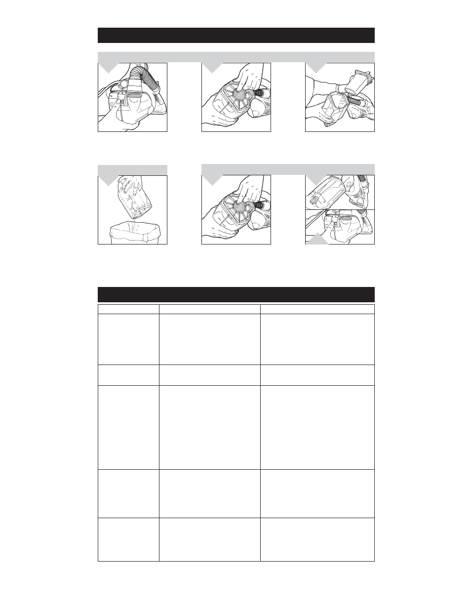 Troubleshooting guide, Dirt container: removal & replacement, 4. 2. 2a | Dirt Devil Hand Vac User Manual | Page 5 / 16