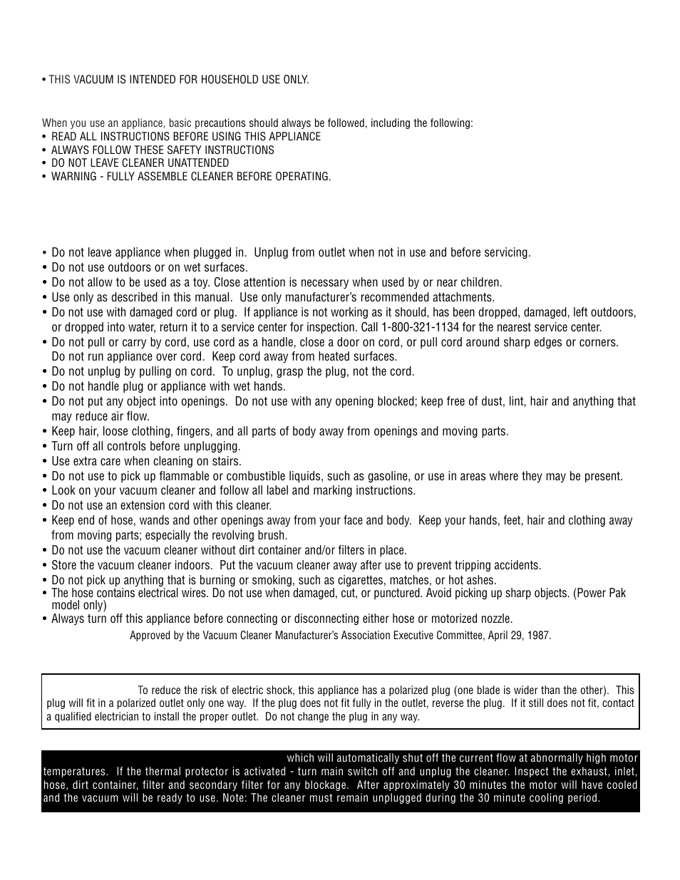 Consumer informa tion, Impor tant safety instructions, Sa ve these instructions | Warning | Dirt Devil Upright Bag Vacuum Cleaner User Manual | Page 3 / 8