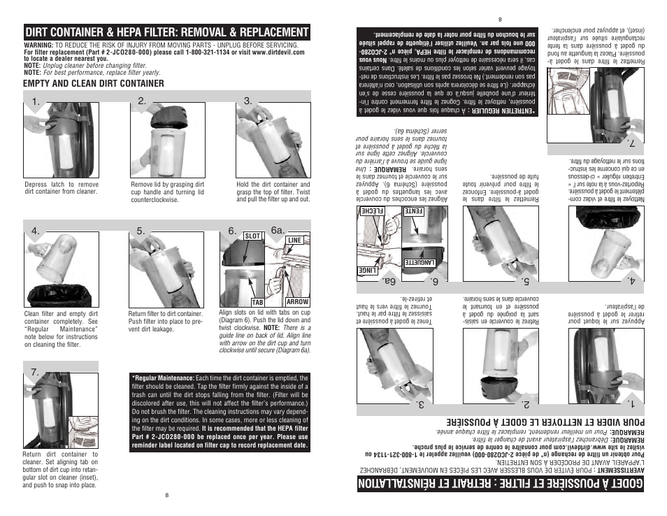 Dirt Devil Dirt Devil User Manual | Page 8 / 18