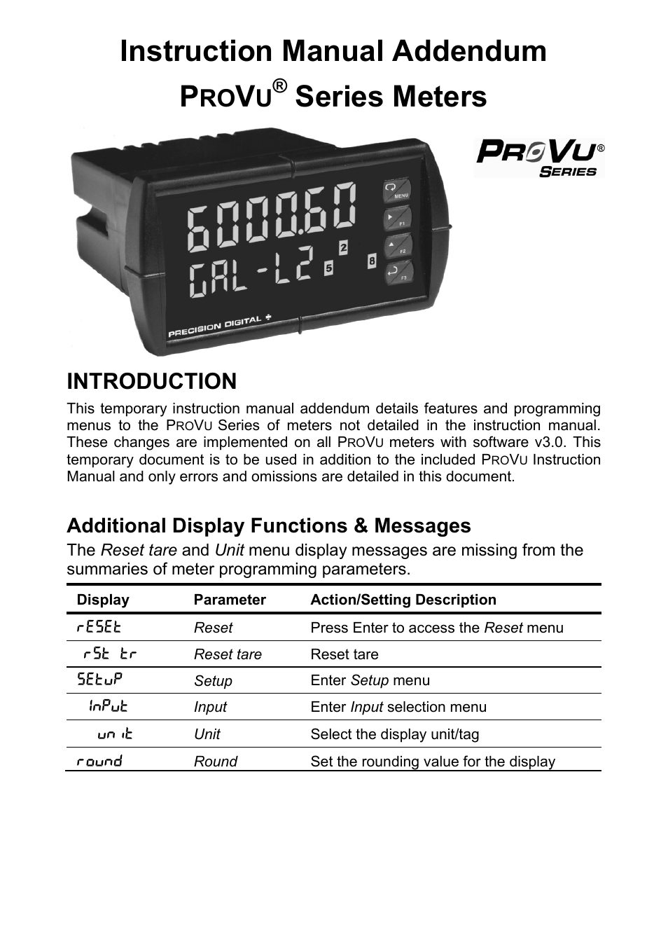 Precision Digital PD6000 User Manual | 4 pages