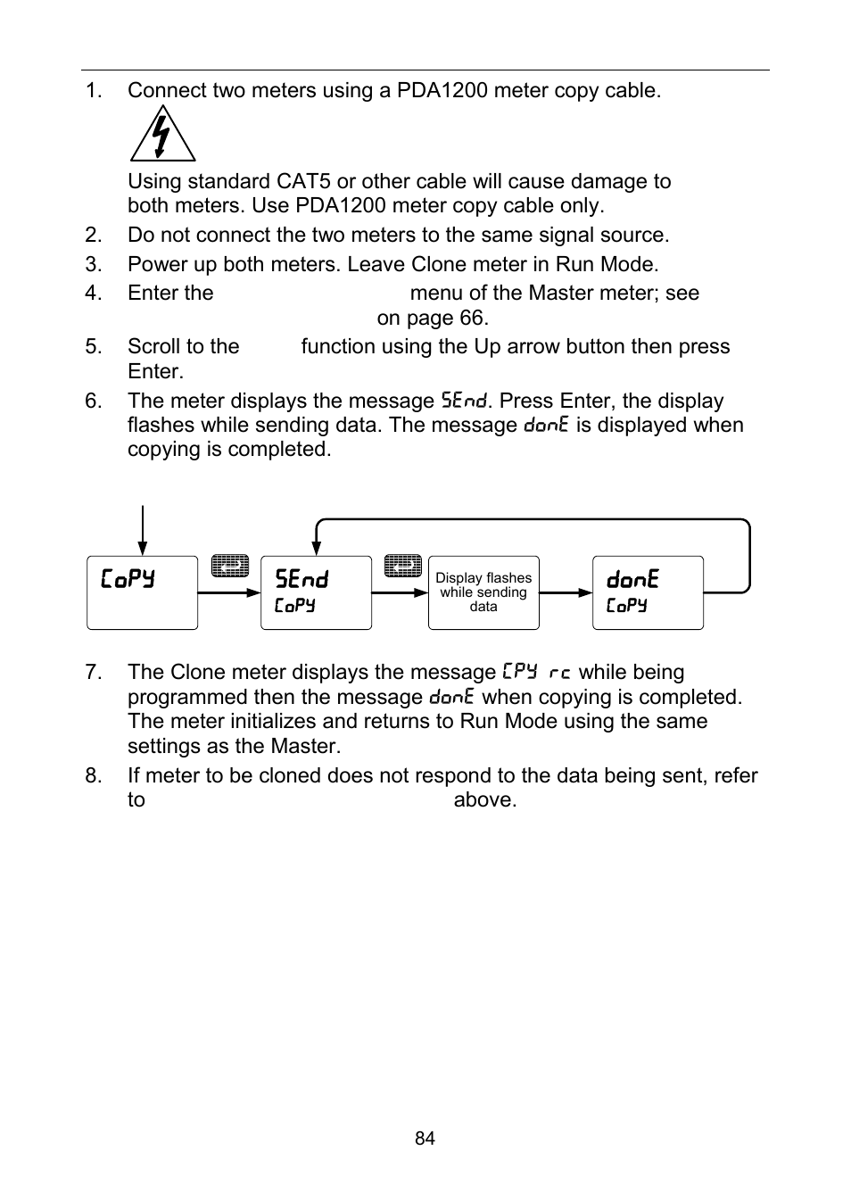 Send, Done, Copy | Precision Digital PD6060 User Manual | Page 84 / 104