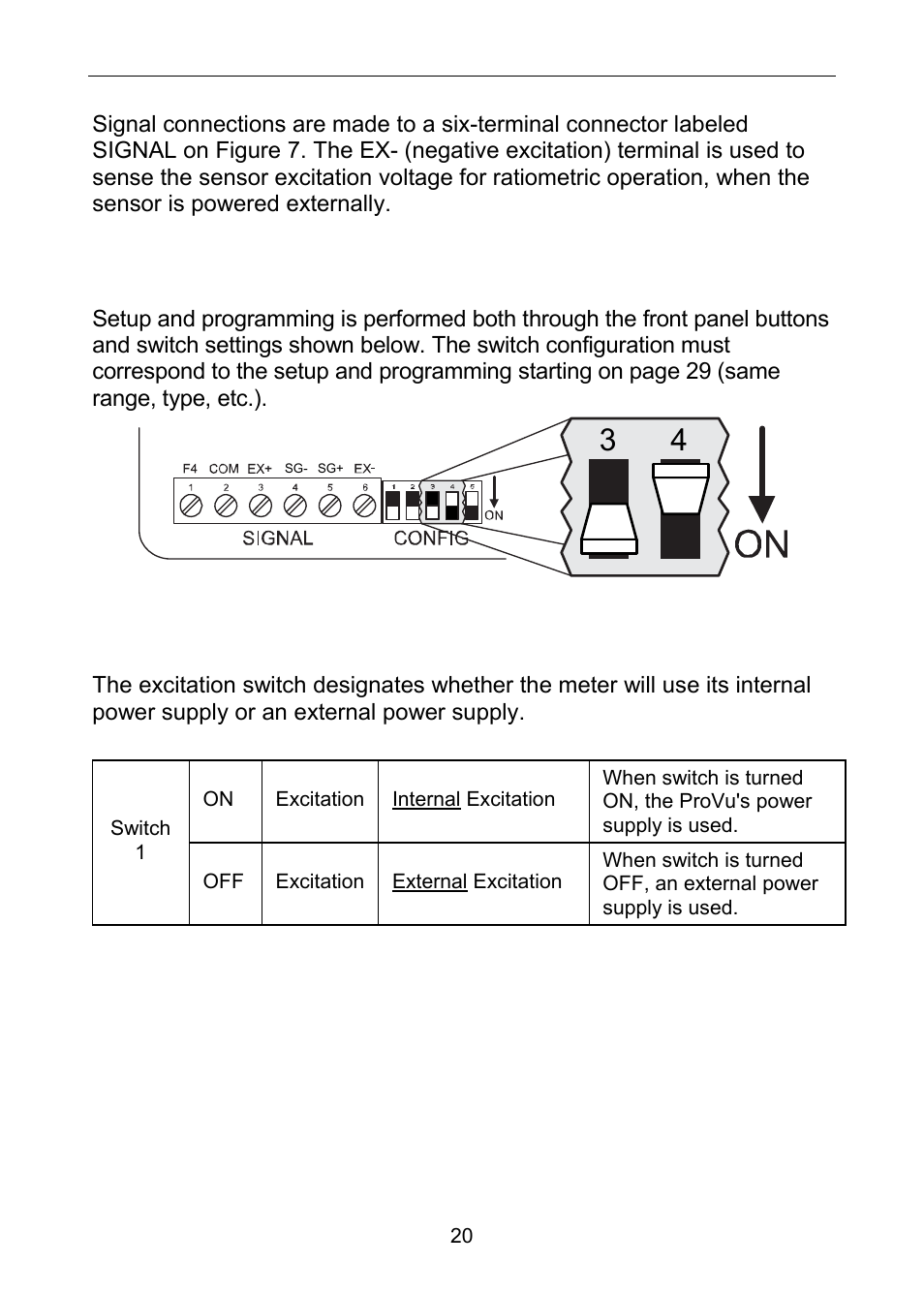 Switch configuration | Precision Digital PD6100 User Manual | Page 20 / 100