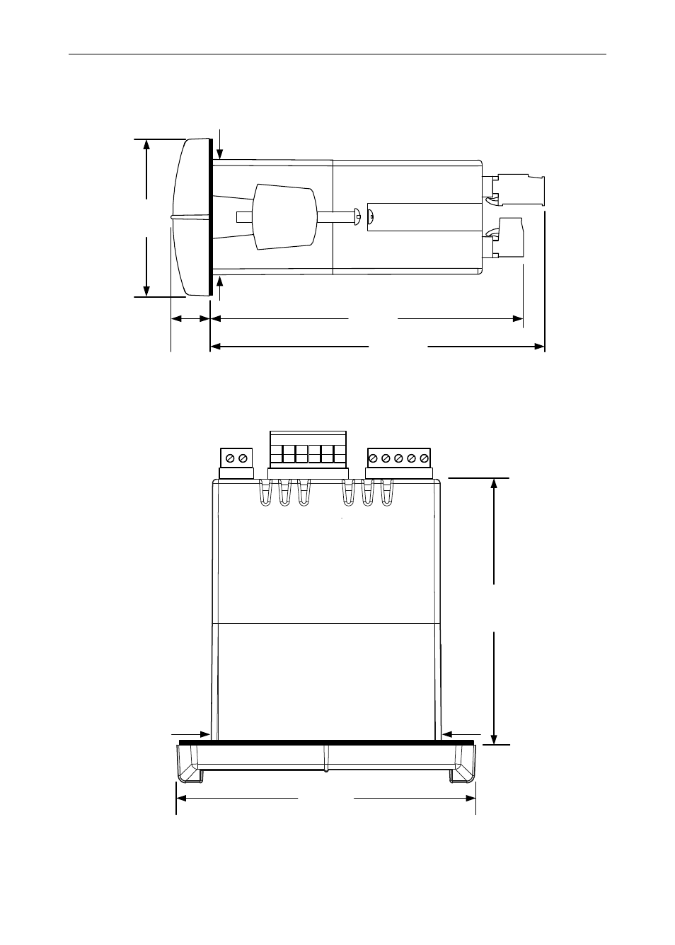 Mounting dimensions, Figure 2: meter dimensions - side view, Figure 3: meter dimensions - top view | Precision Digital PD6200 User Manual | Page 17 / 108