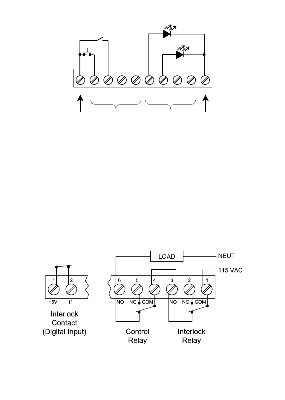 Interlock relay feature, Figure 17: digital i/o module connections, Figure 18. interlock connection | Precision Digital PD6200 User Manual | Page 26 / 108