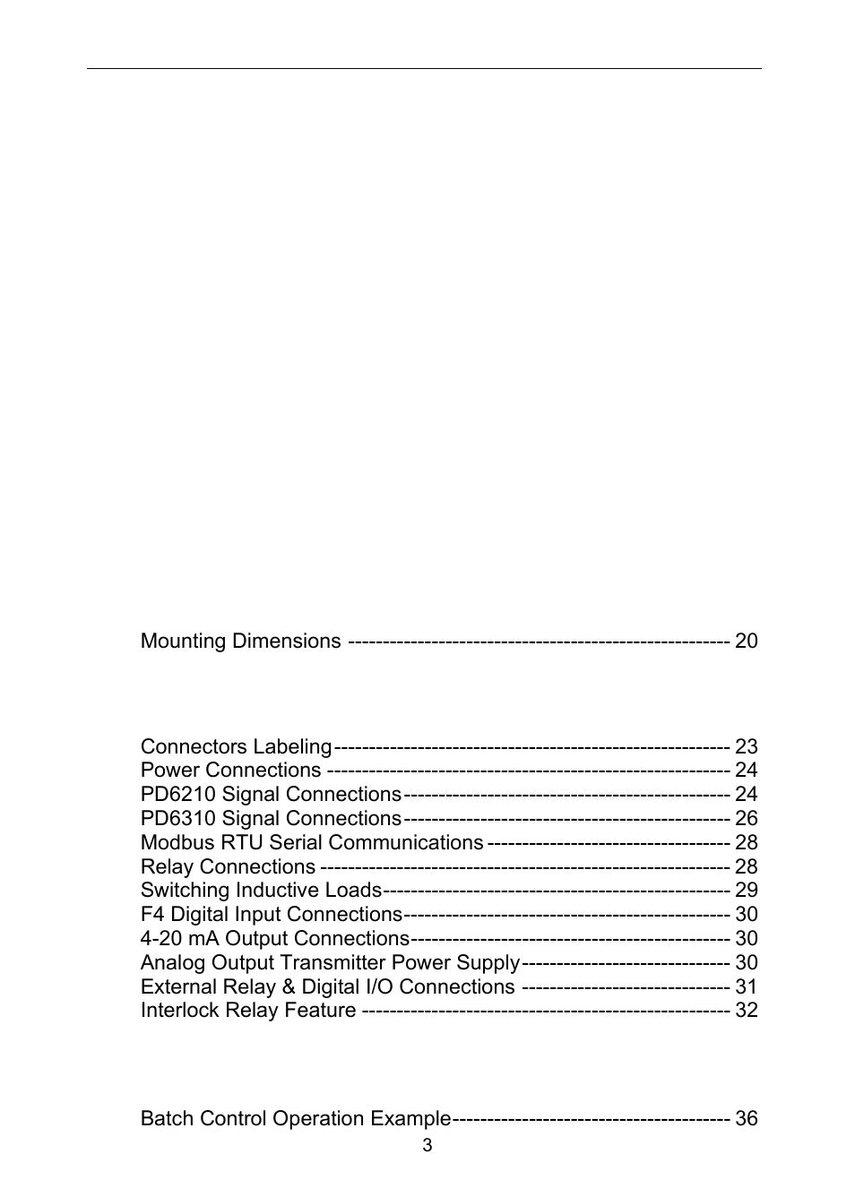 Precision Digital PD6310 User Manual | Page 3 / 100