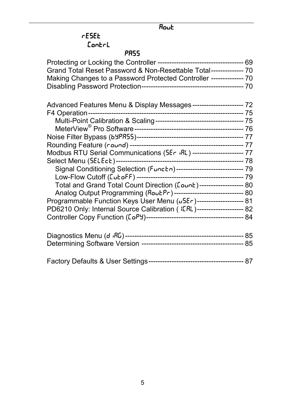 Precision Digital PD6310 User Manual | Page 5 / 100