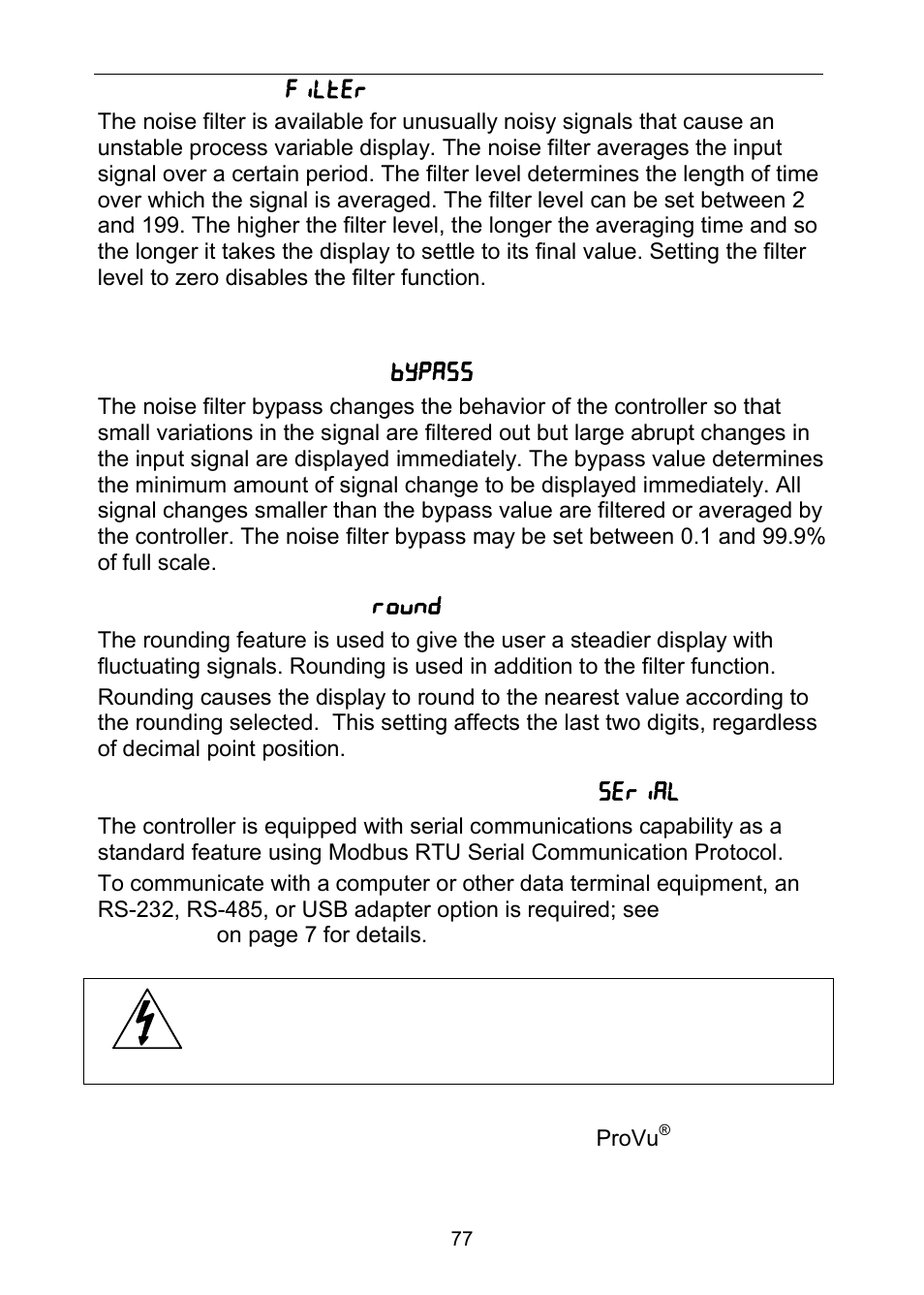 Precision Digital PD6310 User Manual | Page 77 / 100