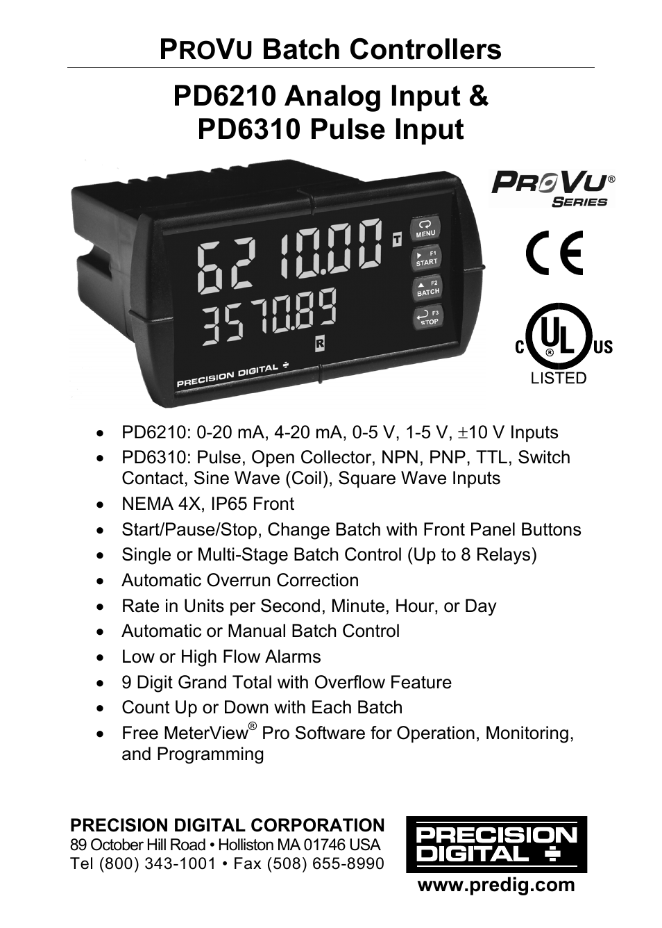 Precision Digital PD6310 User Manual | 104 pages