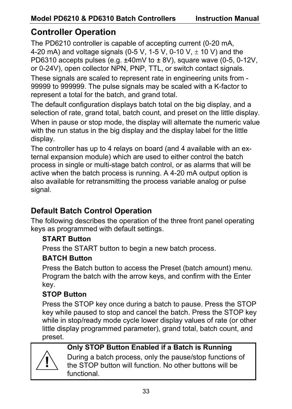 Precision Digital PD6310 User Manual | Page 33 / 104