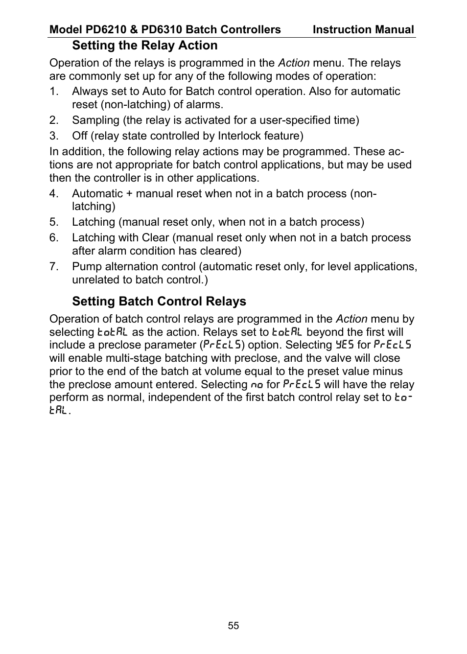 Precision Digital PD6310 User Manual | Page 55 / 104