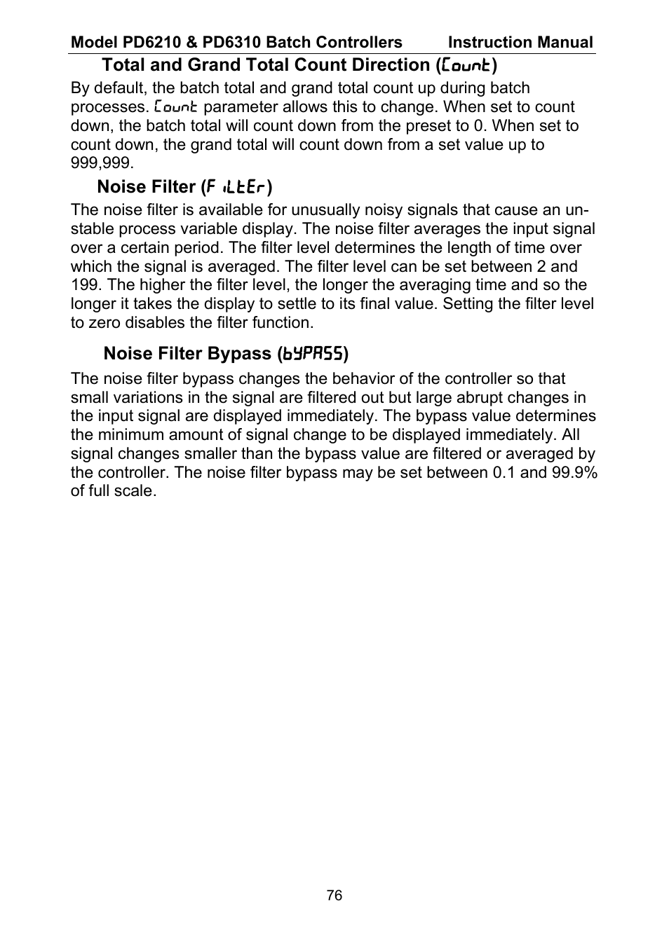 Precision Digital PD6310 User Manual | Page 76 / 104