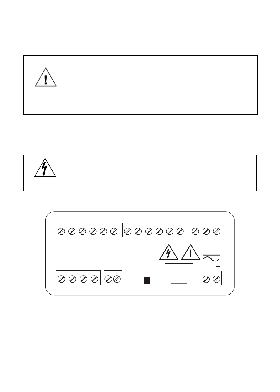 Connections, Connectors labeling, Caution | Warning | Precision Digital PD6400 User Manual | Page 18 / 96