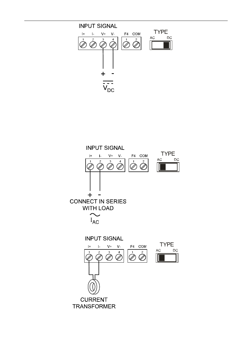 Current input | Precision Digital PD6400 User Manual | Page 20 / 96