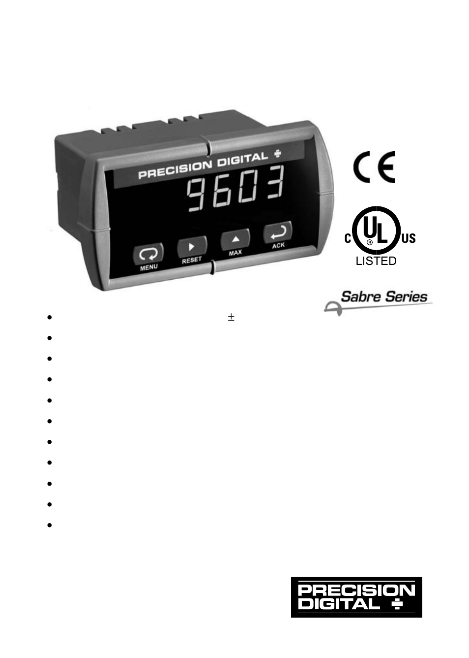 Precision Digital PD603 User Manual | 32 pages