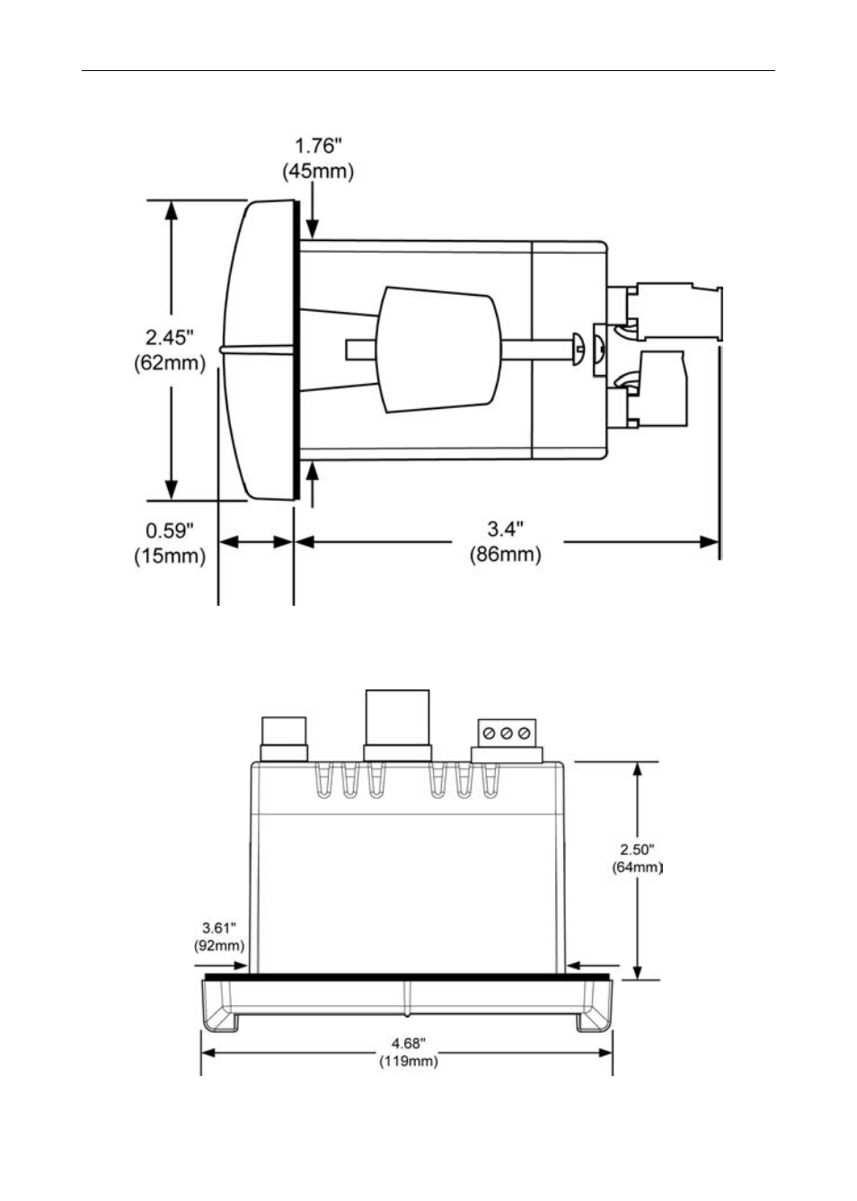 Mounting dimensions | Precision Digital PD865 User Manual | Page 15 / 84