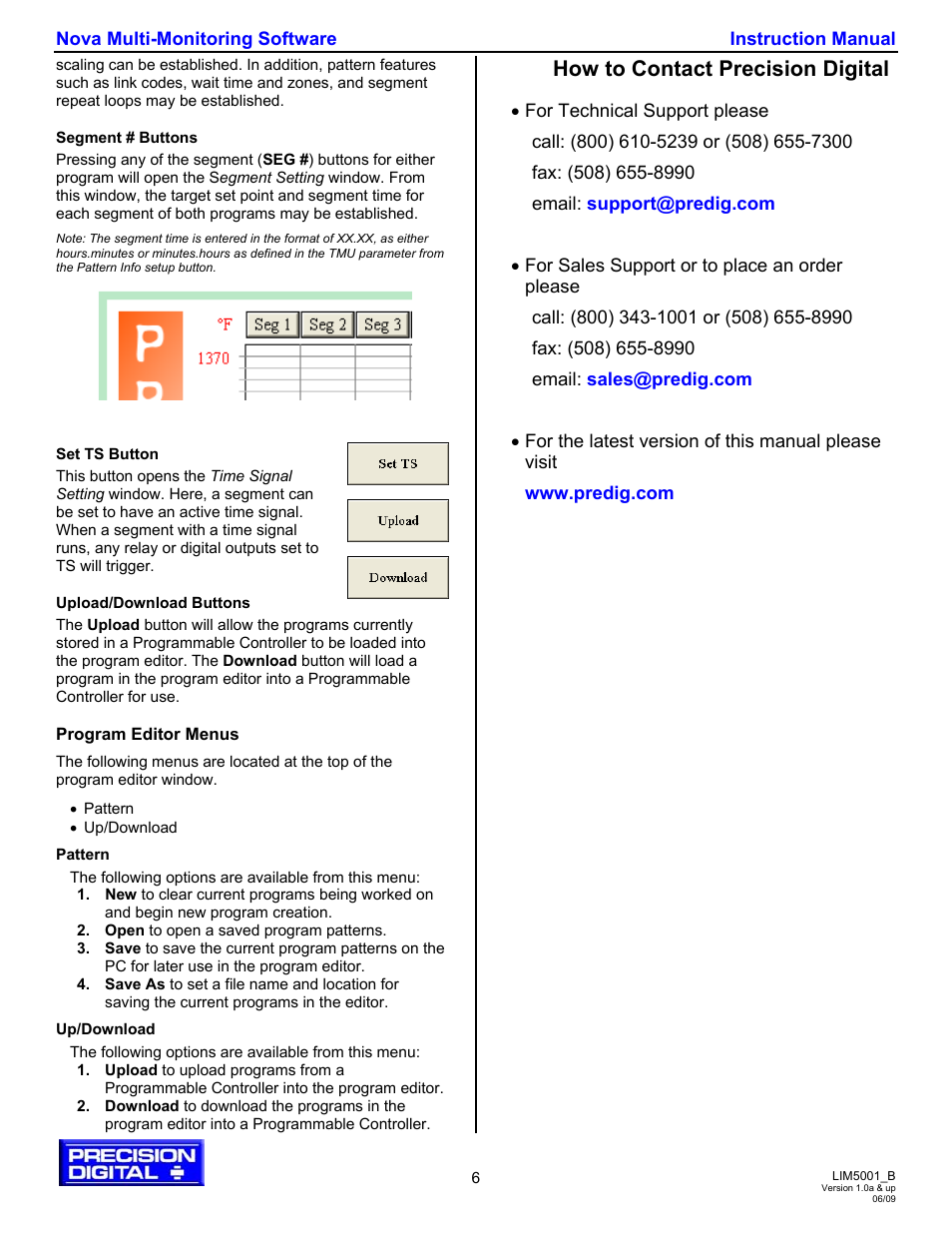 How to contact precision digital | Precision Digital PD562 User Manual | Page 6 / 6