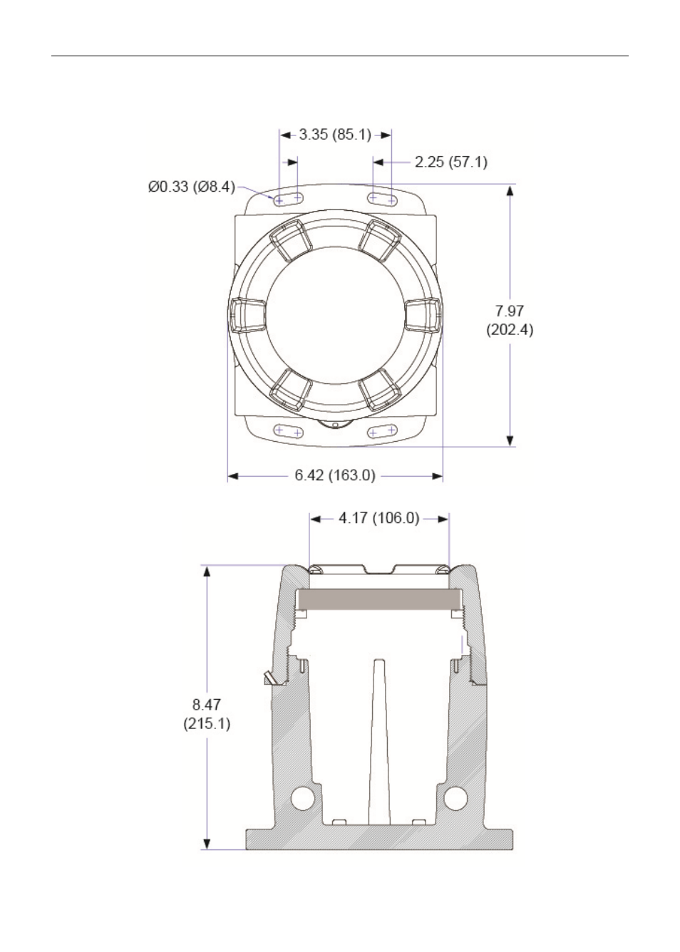 Mounting dimensions | Precision Digital PD8-765 User Manual | Page 30 / 32