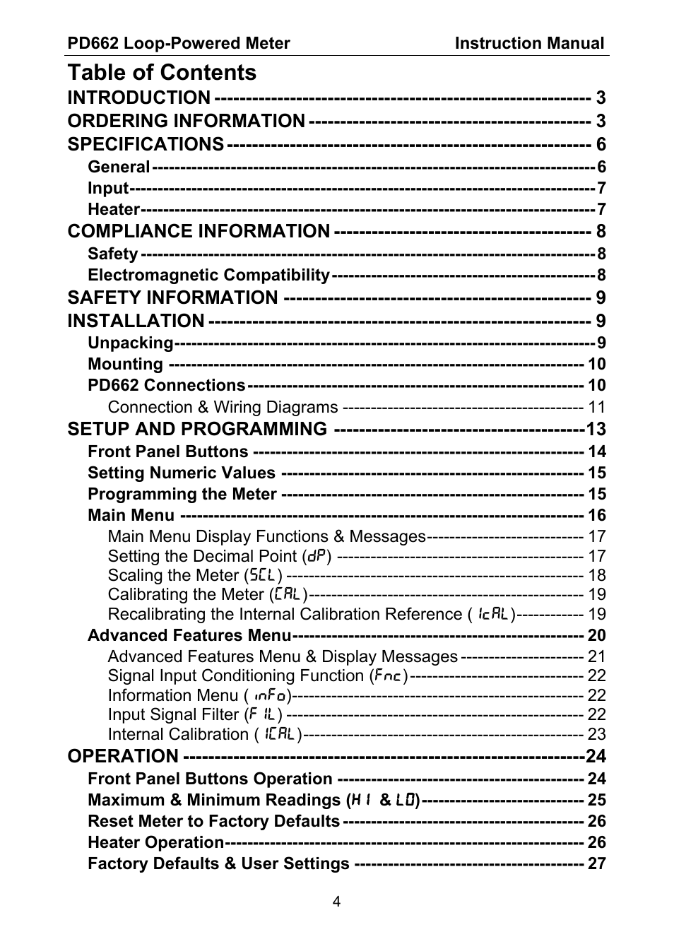 Precision Digital PD662 User Manual | Page 4 / 32