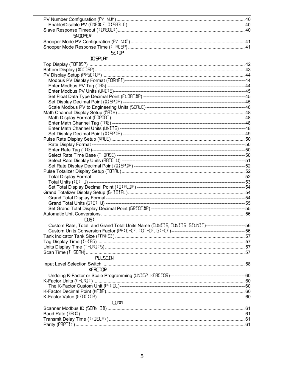 Precision Digital PD6730X User Manual | Page 5 / 100