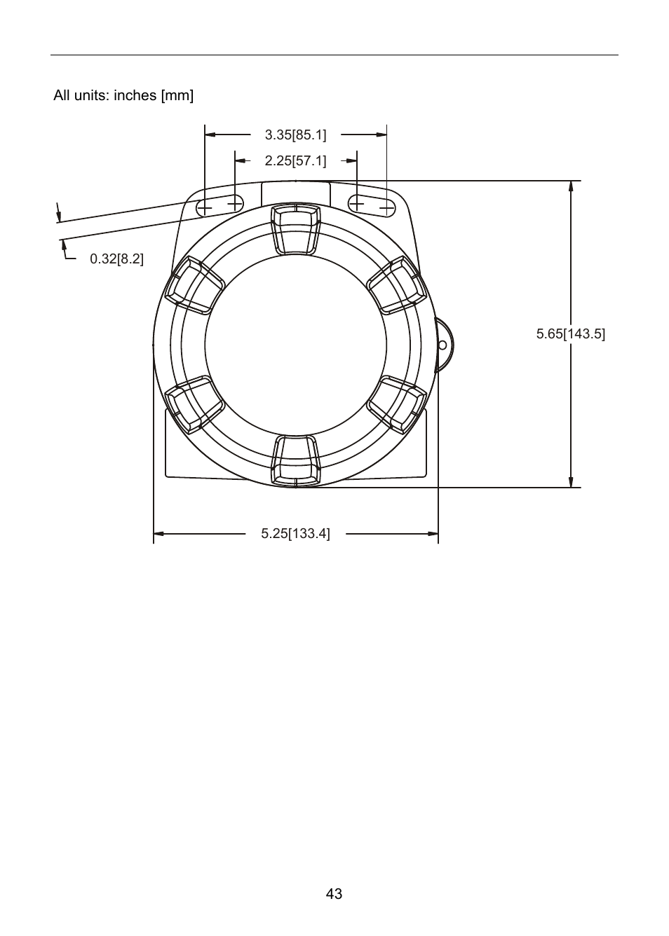 Mounting dimensions | Precision Digital PD6800 User Manual | Page 43 / 48