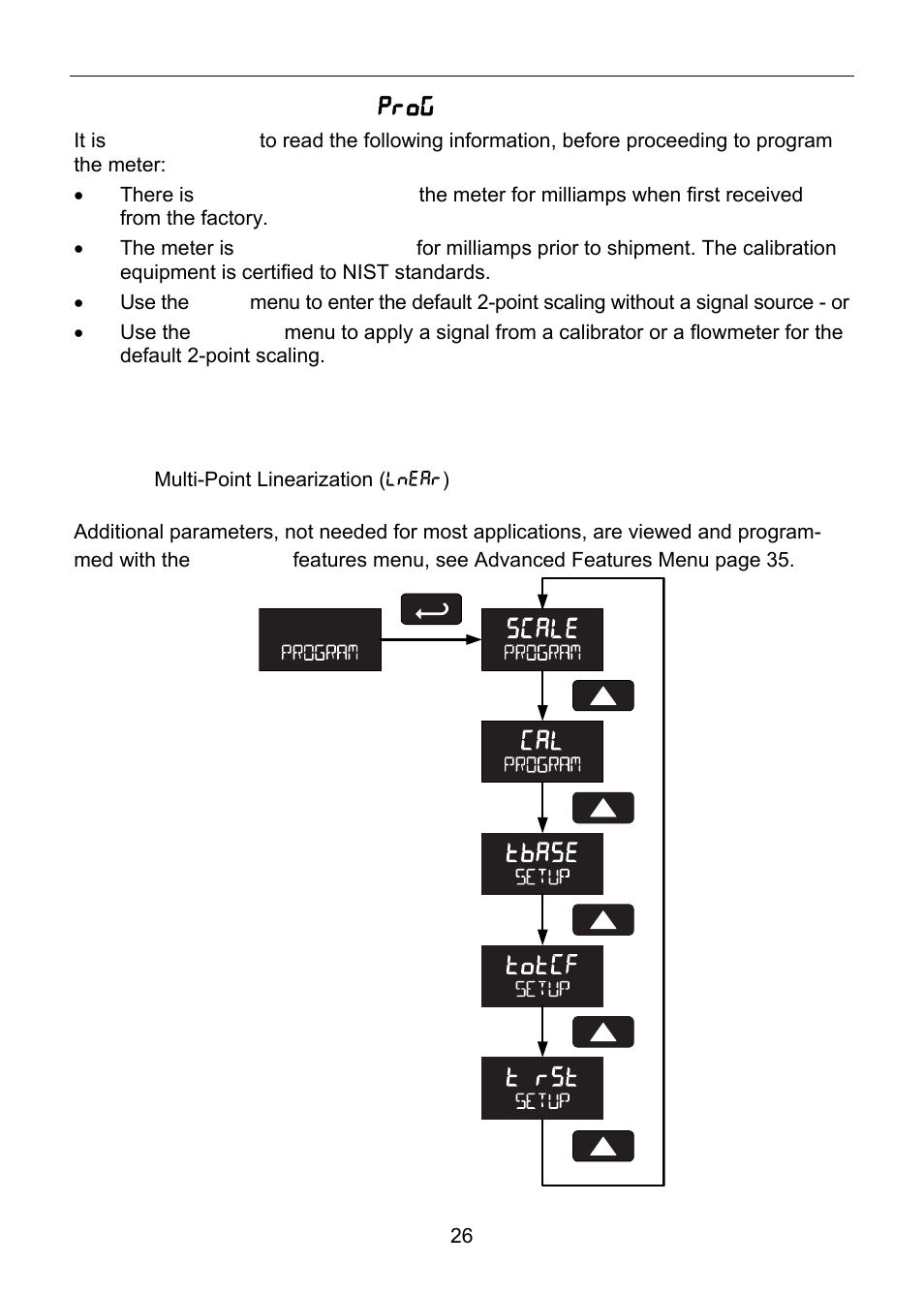 Programming the meter ( prog ) | Precision Digital PD6820 User Manual | Page 26 / 52
