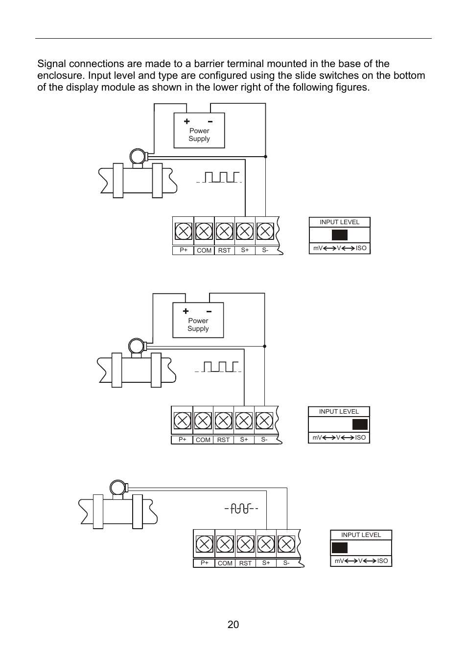 Input signal connections | Precision Digital PD6830 User Manual | Page 20 / 100