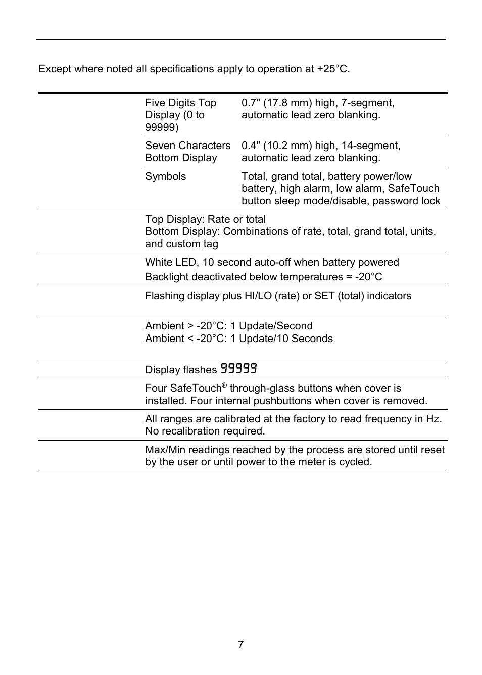 Specifications, General | Precision Digital PD6830 User Manual | Page 7 / 100