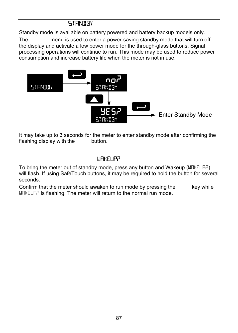 Standby mode ( standby ) | Precision Digital PD6830 User Manual | Page 87 / 100